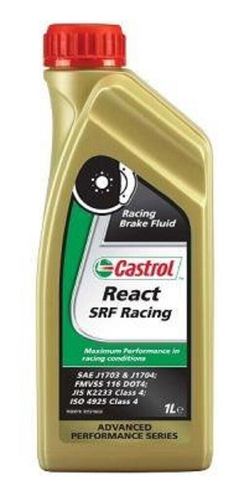 Liquido Freni CASTROL React SRF Racing DOT 3 e DOT 4 1L