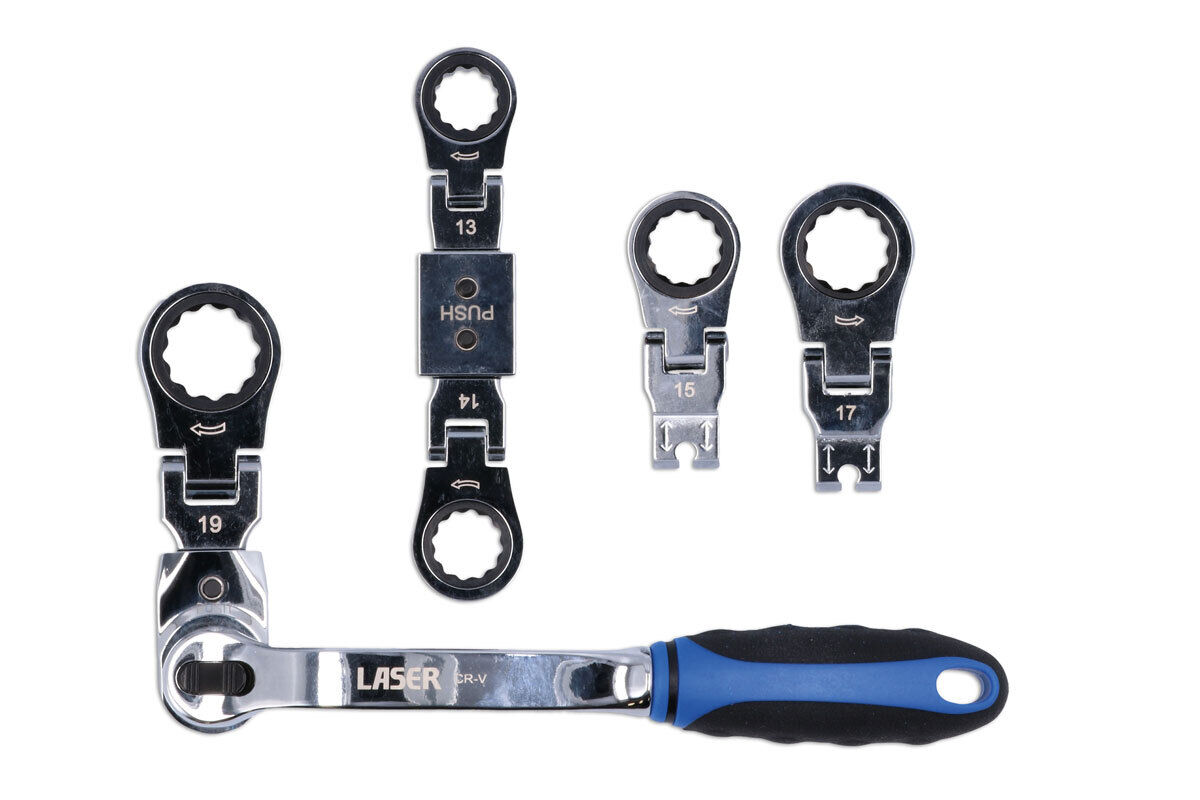 Laser Tools Multi Testa Cricchetto Anello Chiave Set 7863