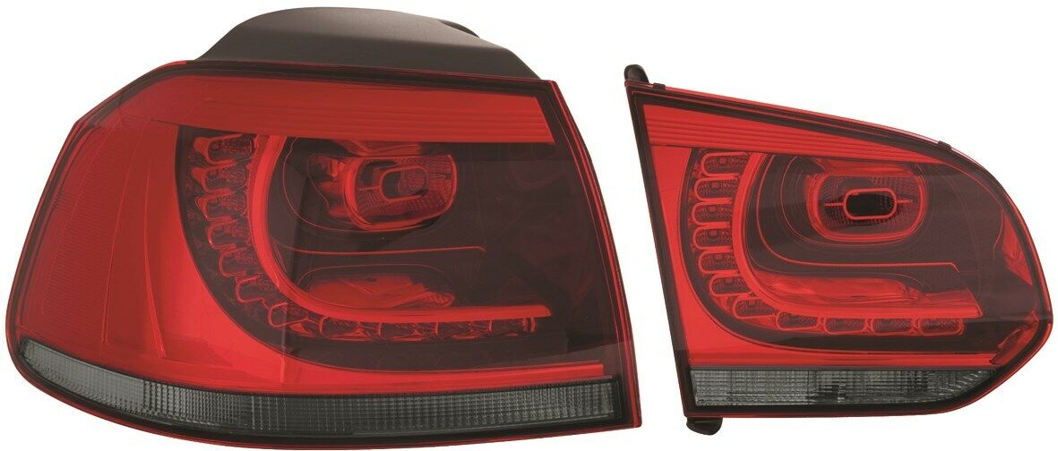 Coppia fari posteriori TUNING GOLF VI 2008-2012 berlina stile GTi LED rosso fumè
