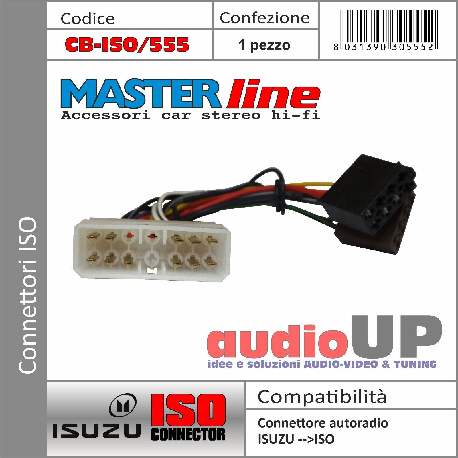 CONNETTORE ISO RADIO ORIGINALE PER ISUZU TRUCK - ADATTATORE AUTORADIO MASTERLINE