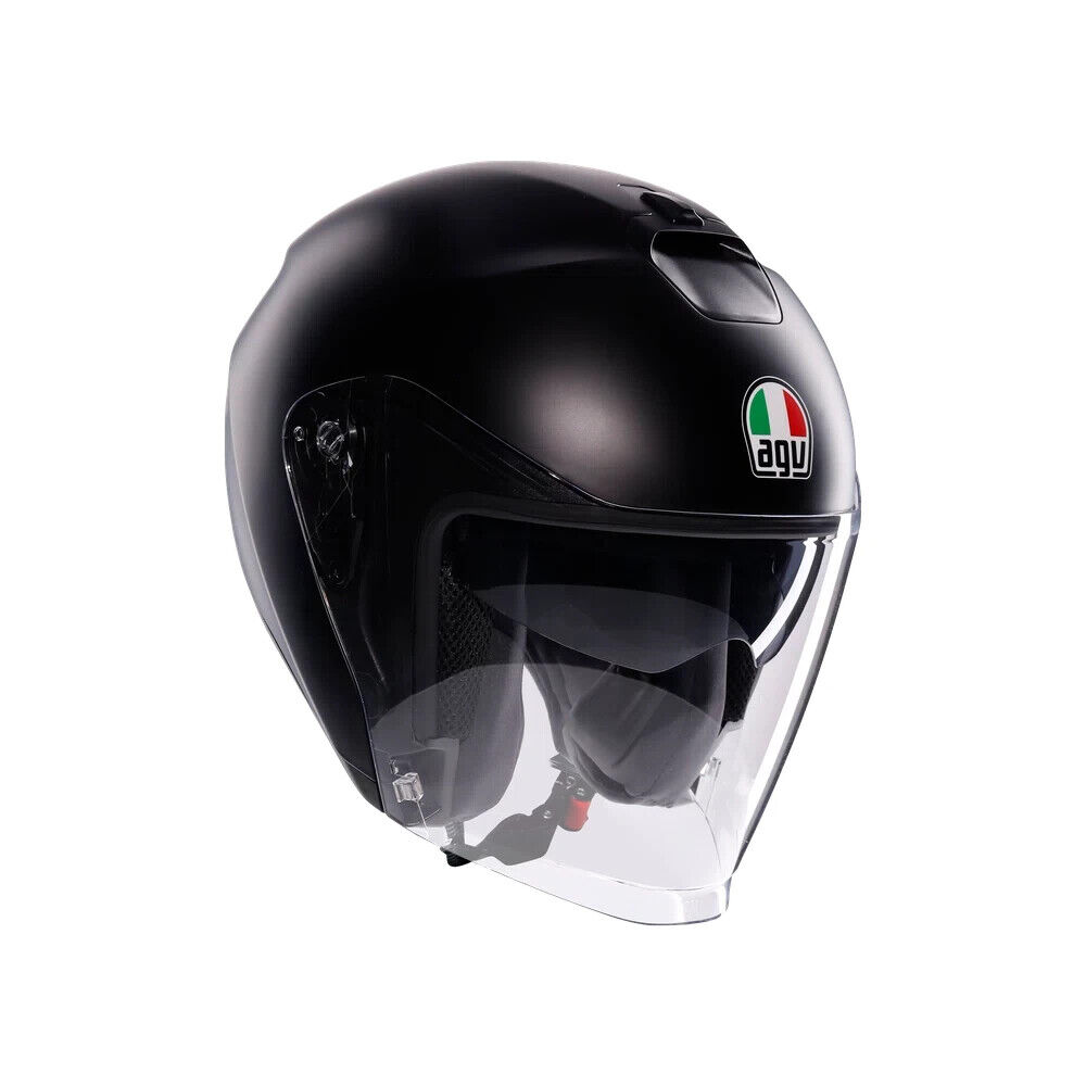 CASCO MOTO JET AGV IRIDES E2206 MONO NERO OPACO TAGLIA S