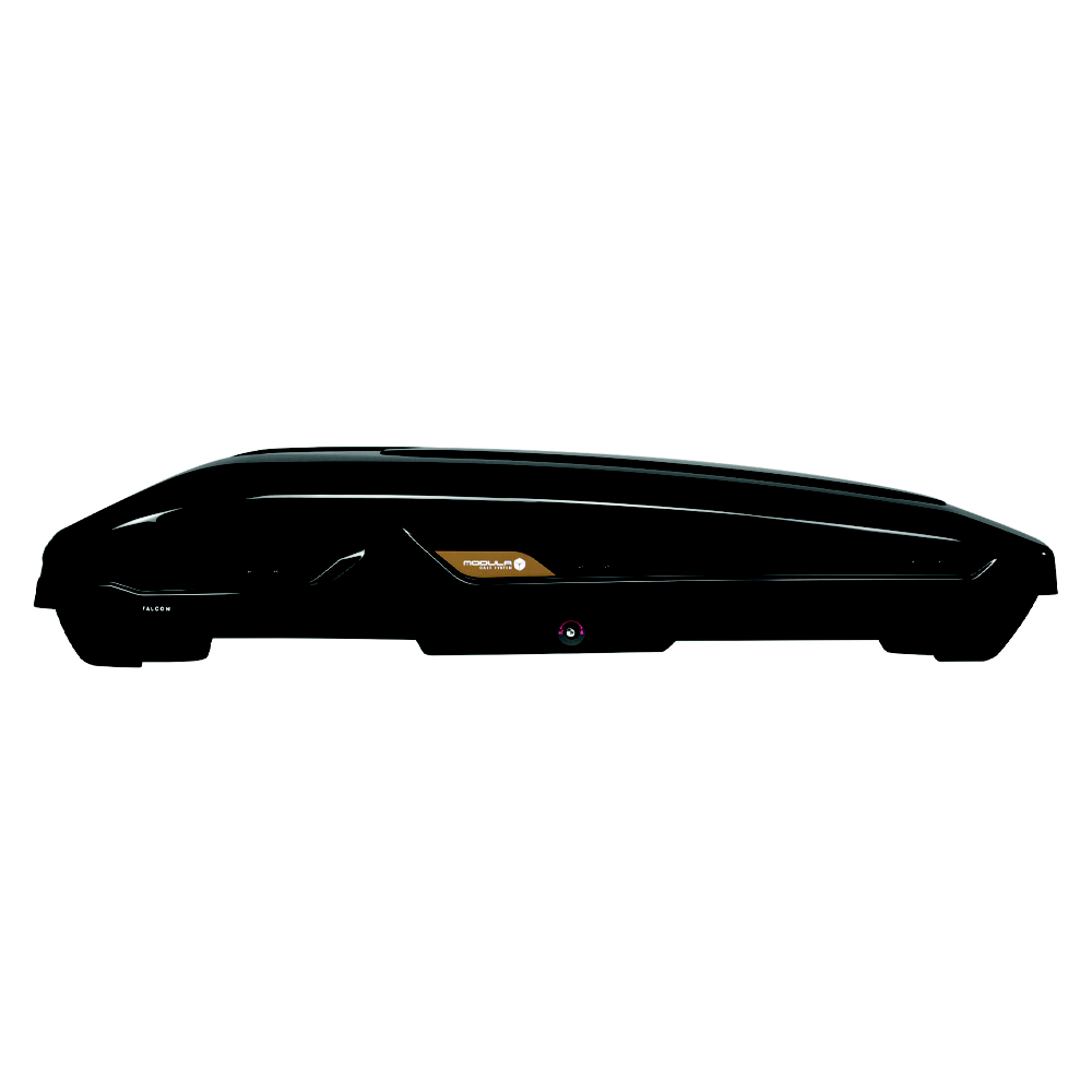 Box Baule Da Tetto Auto 550Lt Shuttle Portapacchi Falcon 550 nero lucido Nero Mo