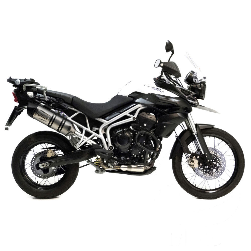 LEOVINCE SBK INOX LV ONE II SLIP ON EVO 2 FOR TRIUMPH 800 TIGER XRT 2015-2016