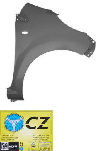 Parafango anteriore destro per citroen c1 2005- per peugeot 107 2005-