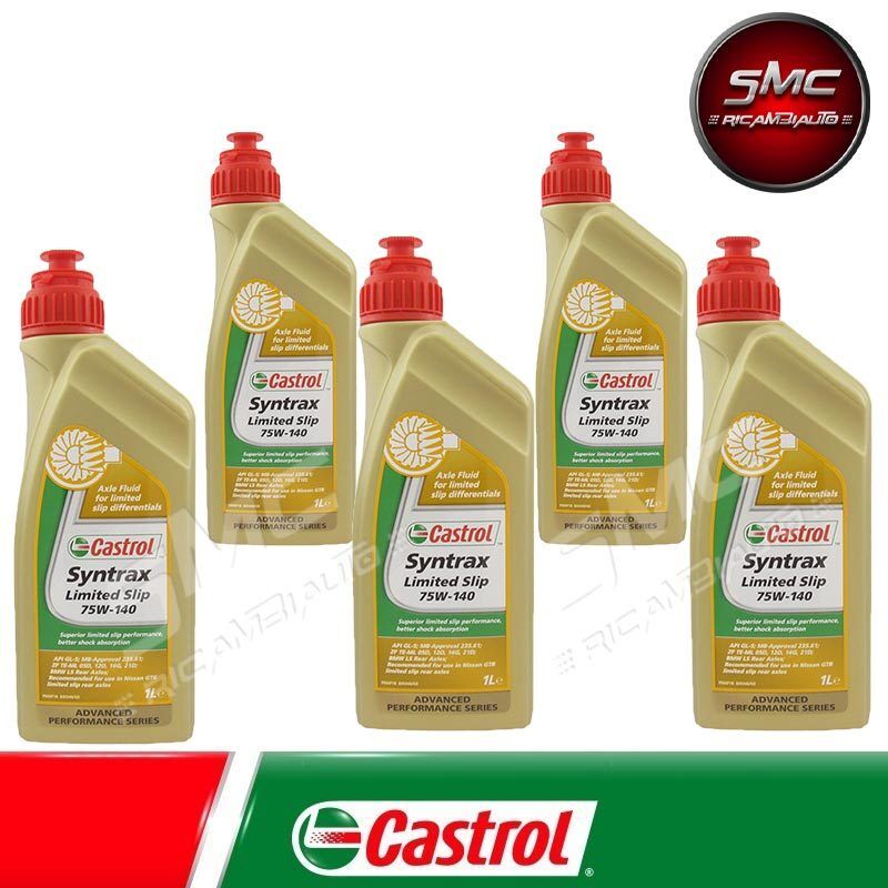 OLIO DIFFERENZIALI ORIGINALE CASTROL SYNTRAX LIMITED SLIP 75W140 LT. 5 (5 LITRI)