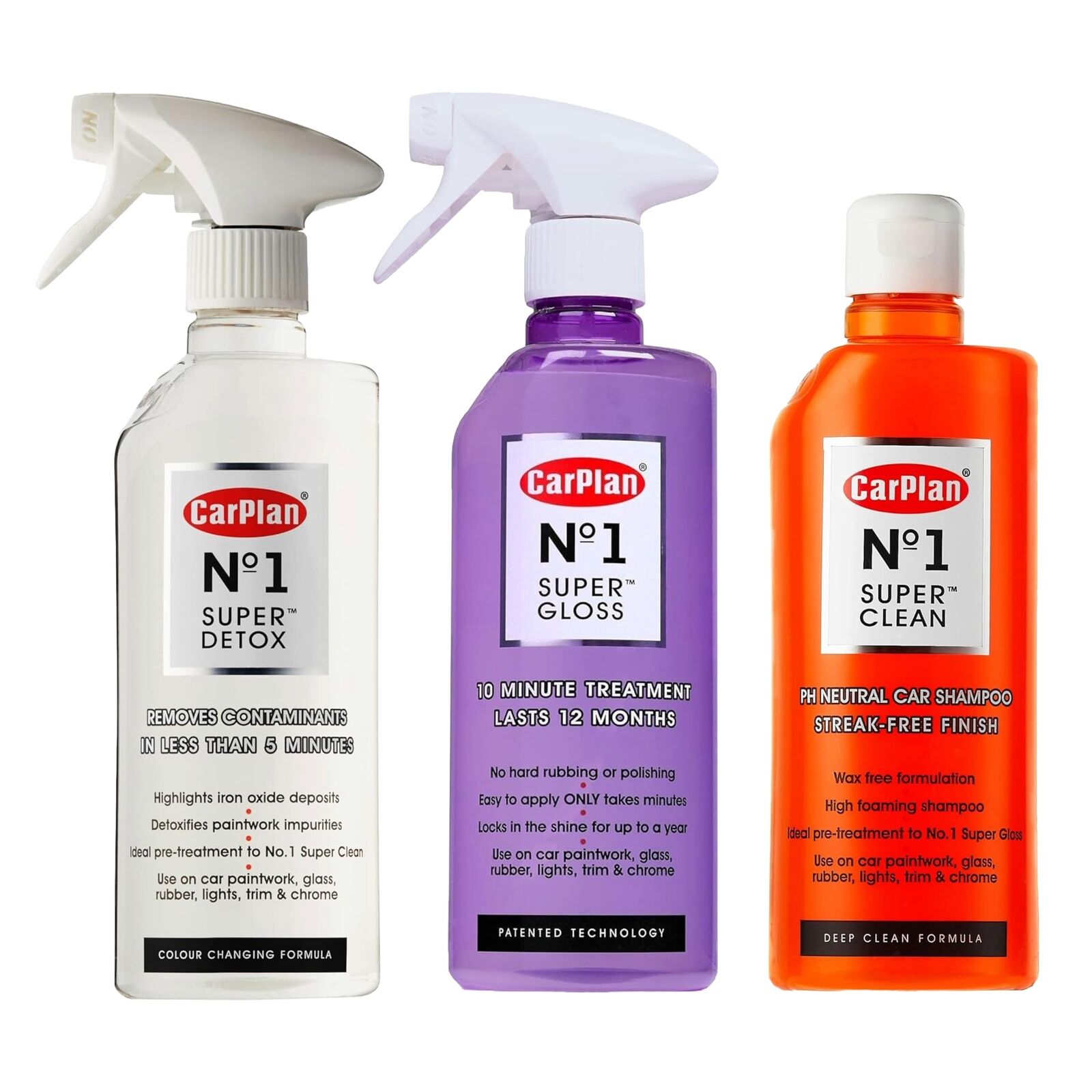 CarPlan No.1 Super Super System Super Detox, Set Regalo Clean Gloss, 600 (O1J)