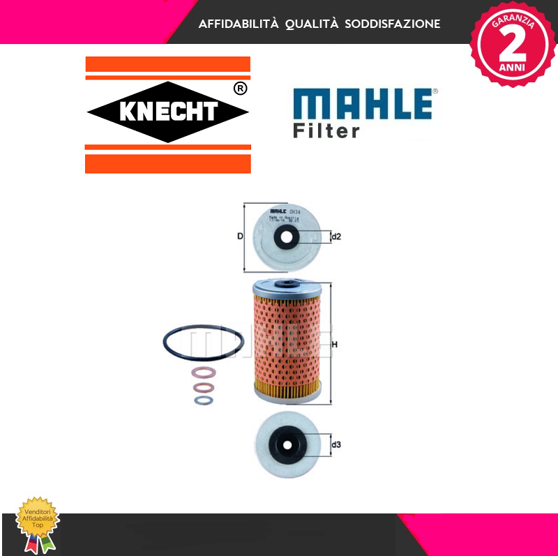 OX34D Filtro olio (MARCA-KNECHT)