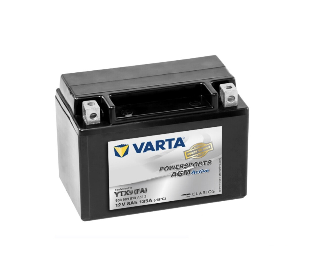 BATTERIA MOTO VARTA YTX9 (FA) 8Ah 135A 12V AGM ACTIVE = YUASA