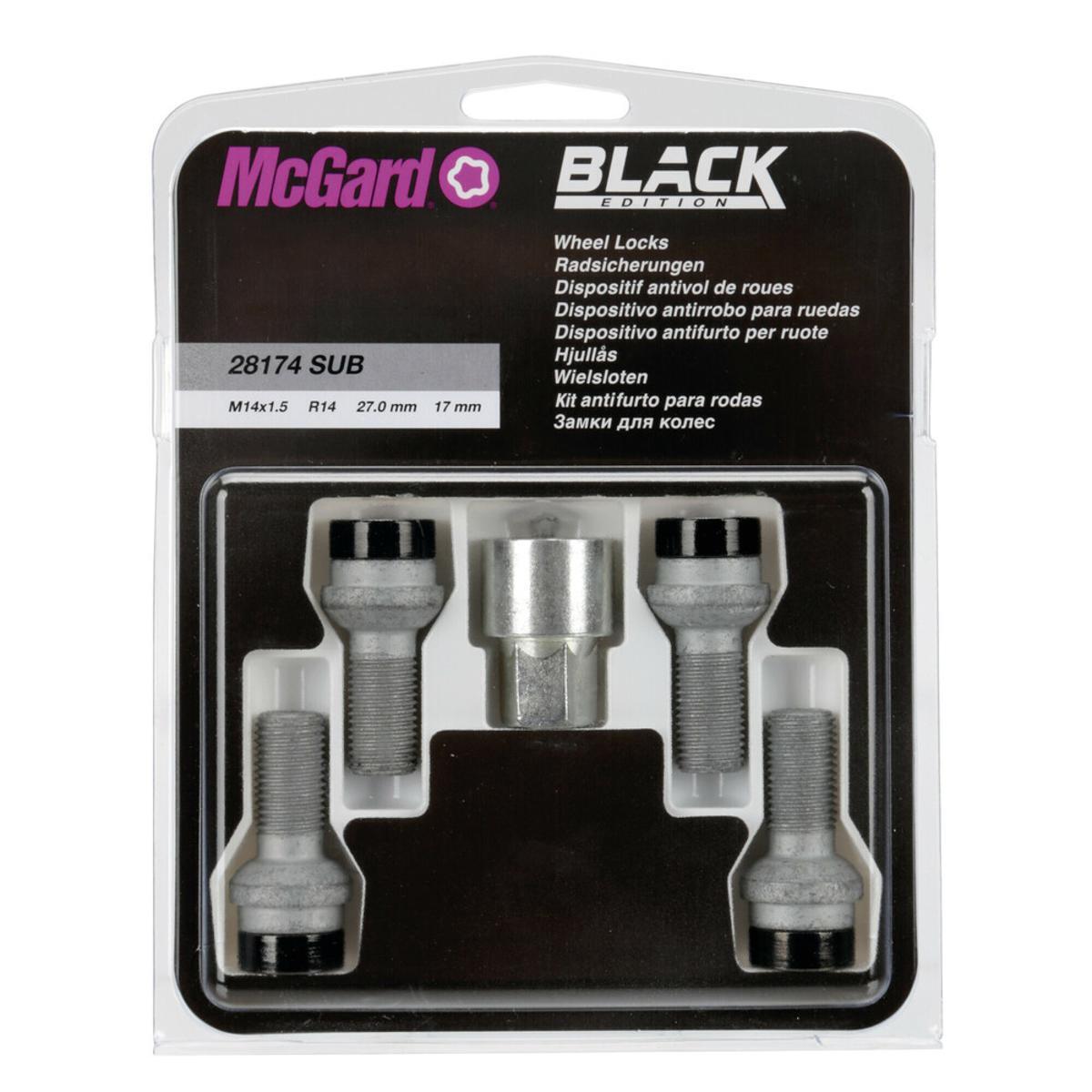 McGard Bulloni Sferici Antifurto Black Edition Kit 4 pz