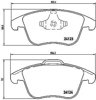 BREMBO P 44 020X Kit pastiglie freno per LAND ROVER RANGE ROVER EVOQUE (L538), R