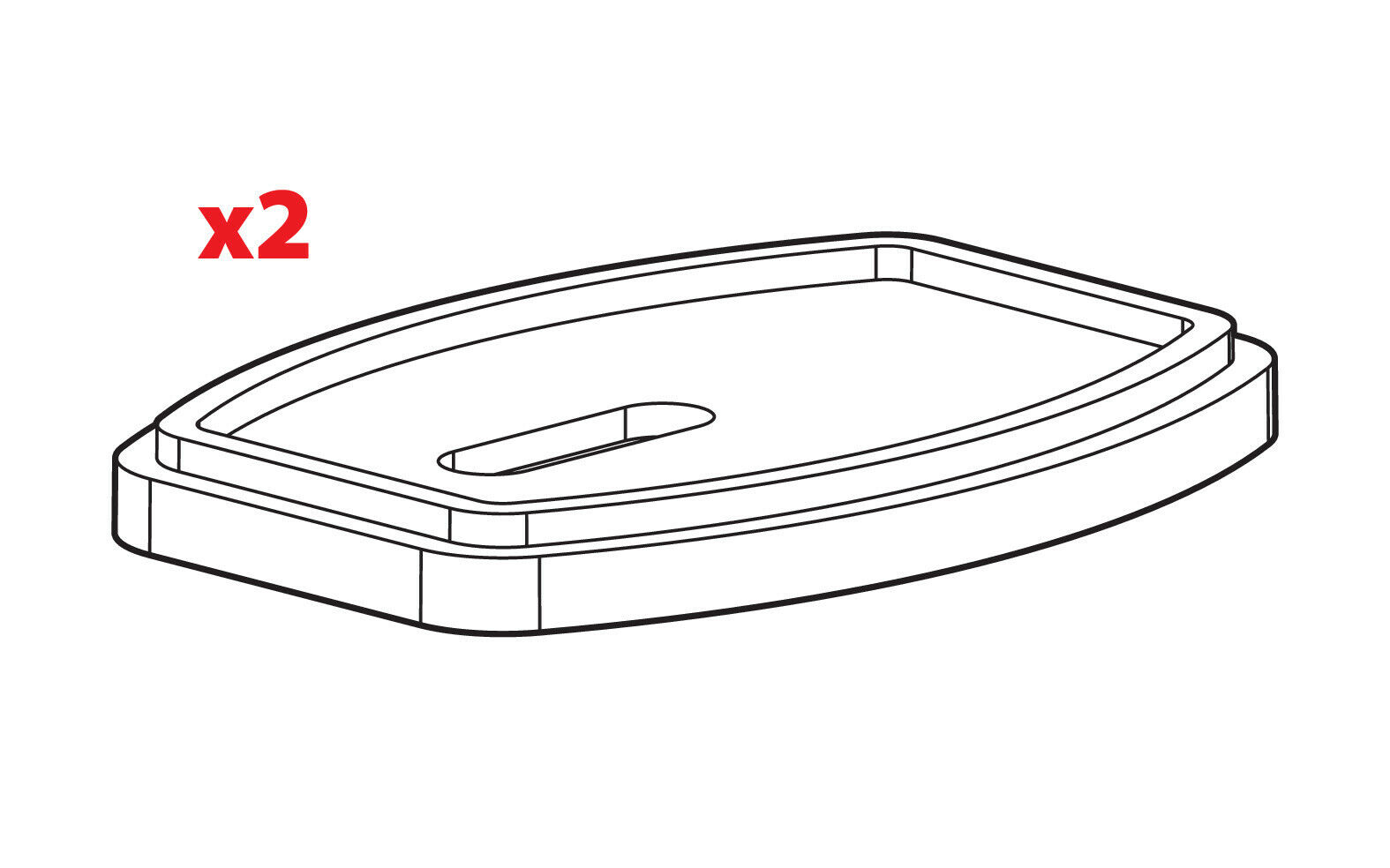 SET 2 DISTANZIALI PER TAMPONI KIT ATTACCHI KARGO - H = 7 MM NORDRIVE
