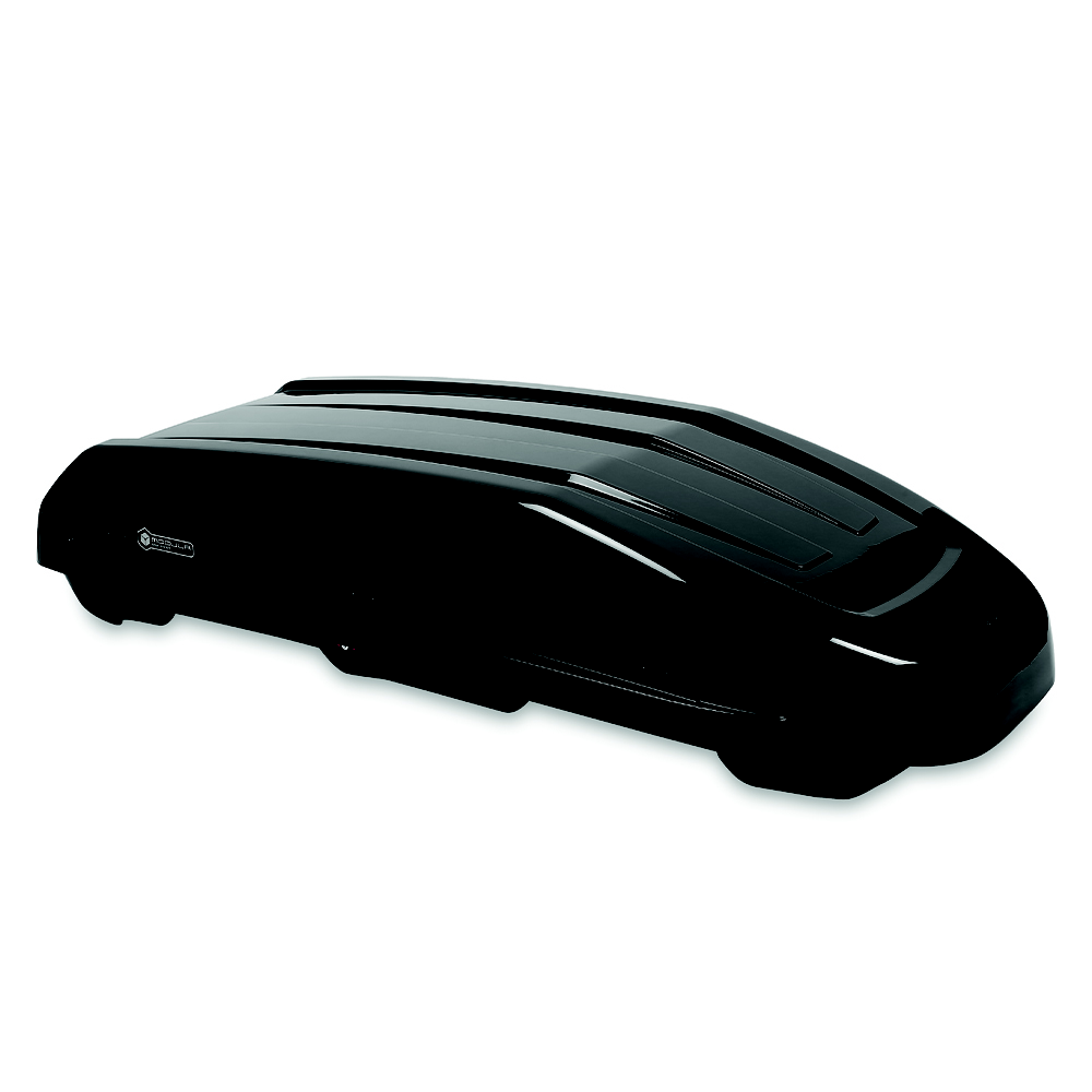 Box Baule Da Tetto Auto 470Lt Shuttle Portapacchi Evo 470 nero Nero Lucido Modul