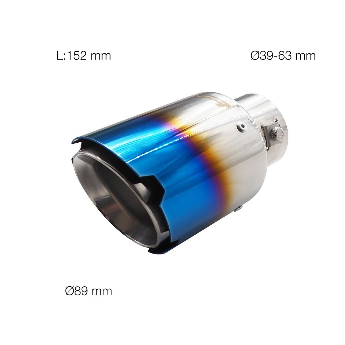 Simoni Racing TRX/111B Terminale rotondo acciaio inox titanium look - Universale