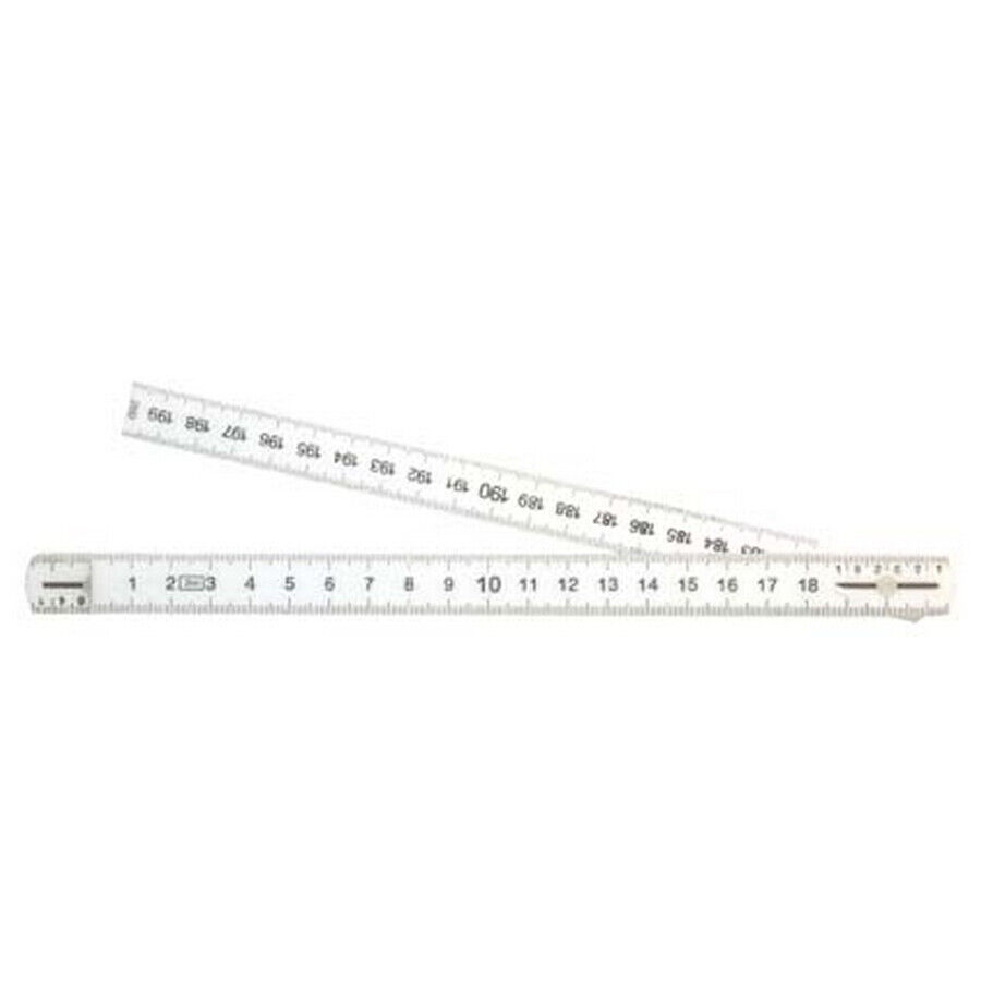 metro pieghevole l.2m plastica bianca - codice bgs2052 FBGS2052 KRAFTMANN offici