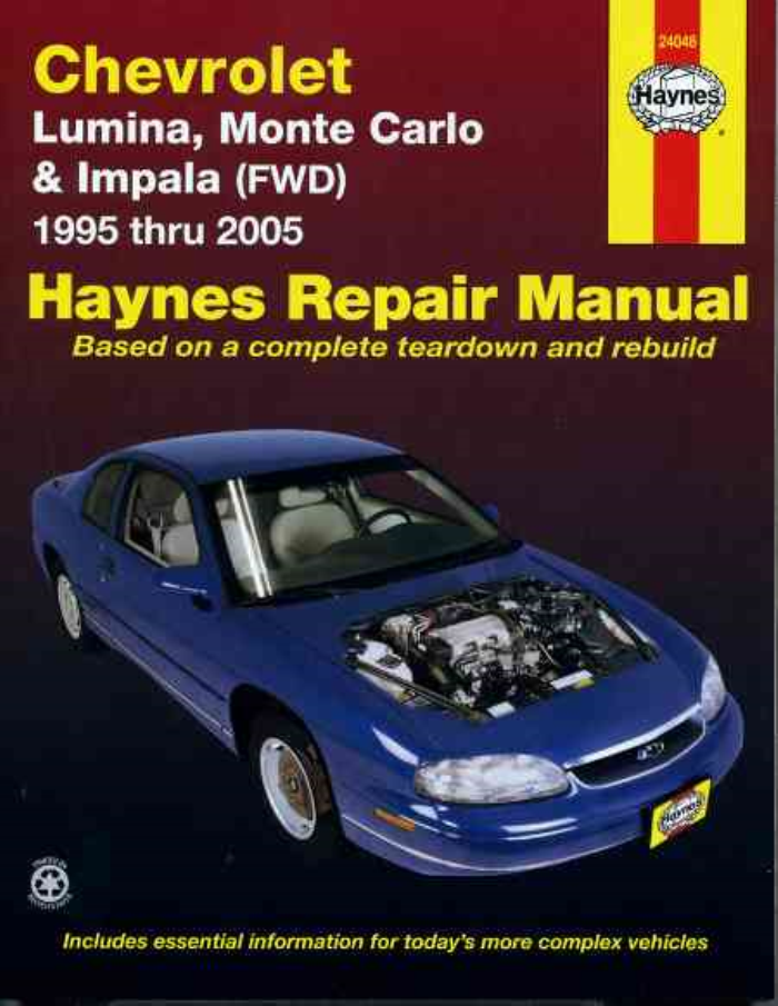 Chevy Lumina Monte Carlo Impala 1995-2005 Haynes Workshop Manual Service Repair