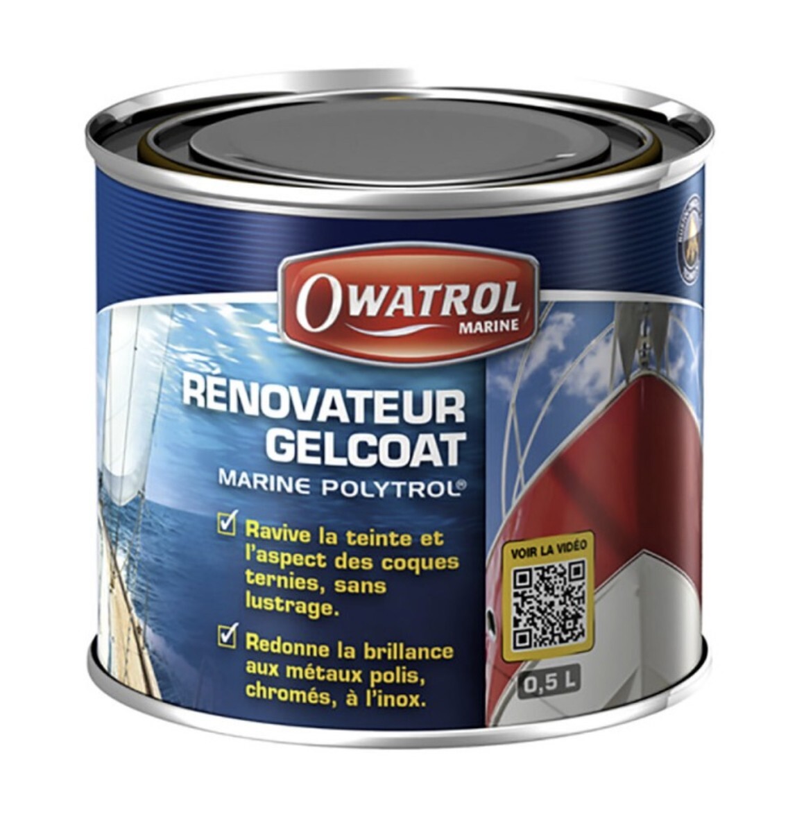 Polytrol Navy Rinnovatore Metallo Custodia Gelcoat 0.5L Rustol Durieu