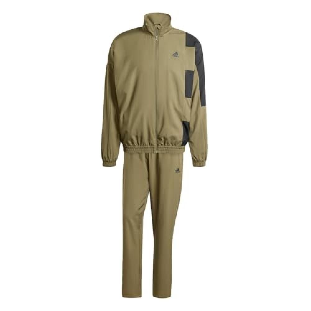 (TG. S) adidas Sportswear Colorblock Track Suit Tuta, Olive Strata/Black, S Men'