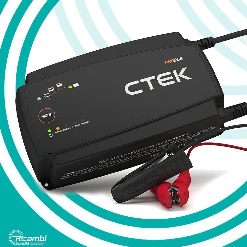 CTEK PRO25S CARICABATTERIE PROFESSIONALE 12 VOLT 25A CAMPER SUV ROULOTTE 40-194