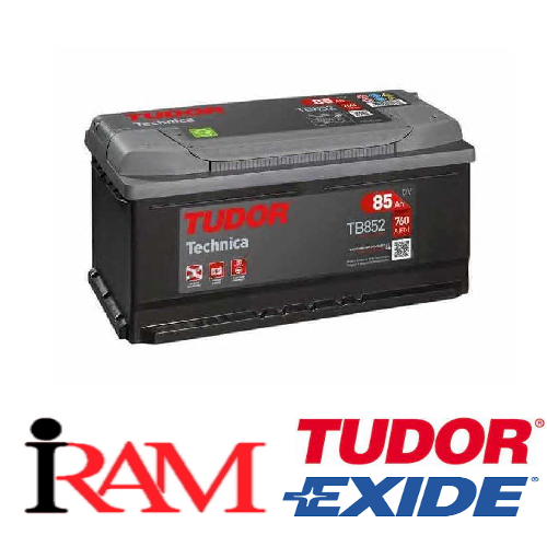 TUDOR TB852 BATTERIA TECHNICA 85AH 760A,61212158124,61218381756,61212432653