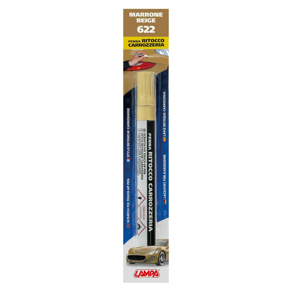 Penna ritocco carrozzeria con colore specifico - Marrone Beige - 622