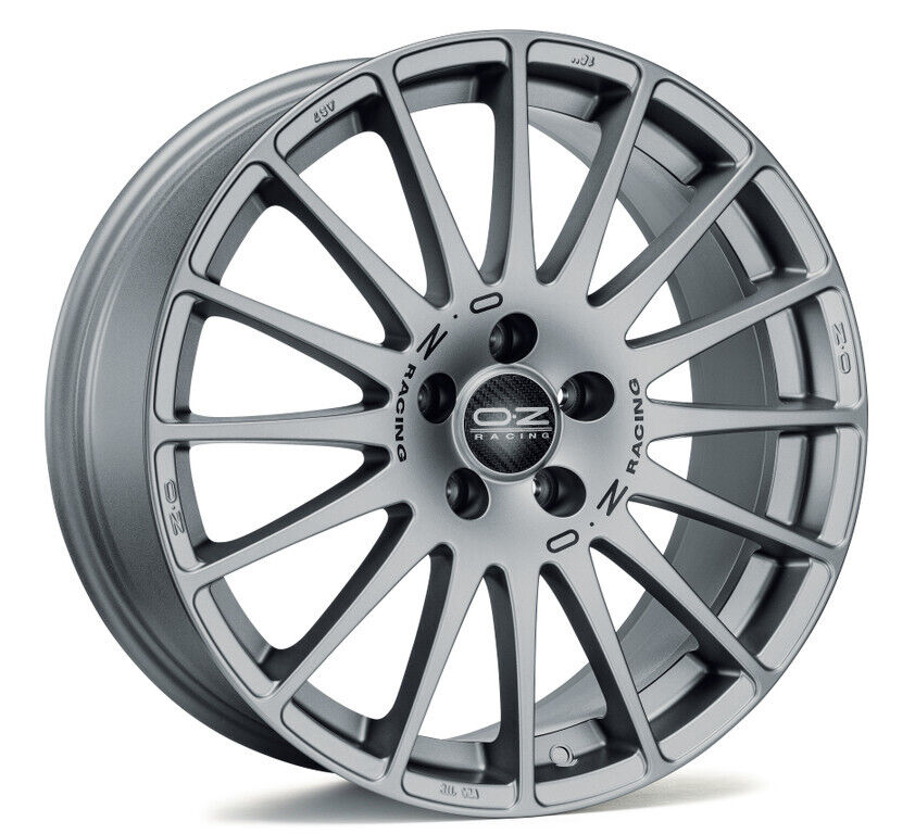 CERCHI IN LEGA OZ SUPERTURISMO GT GRIGIO CORSA BLACK LETTERING   8x18 5x112,00 E