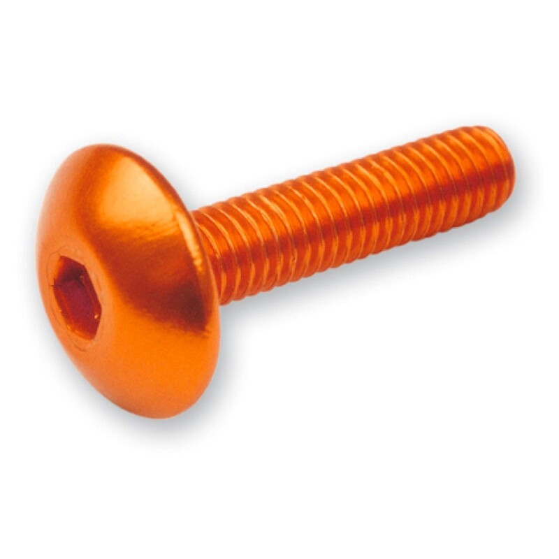Kit 6 Bulloni Allen C/Auto Filettate m6x15. Arancione per Moto Ricambi Motorino