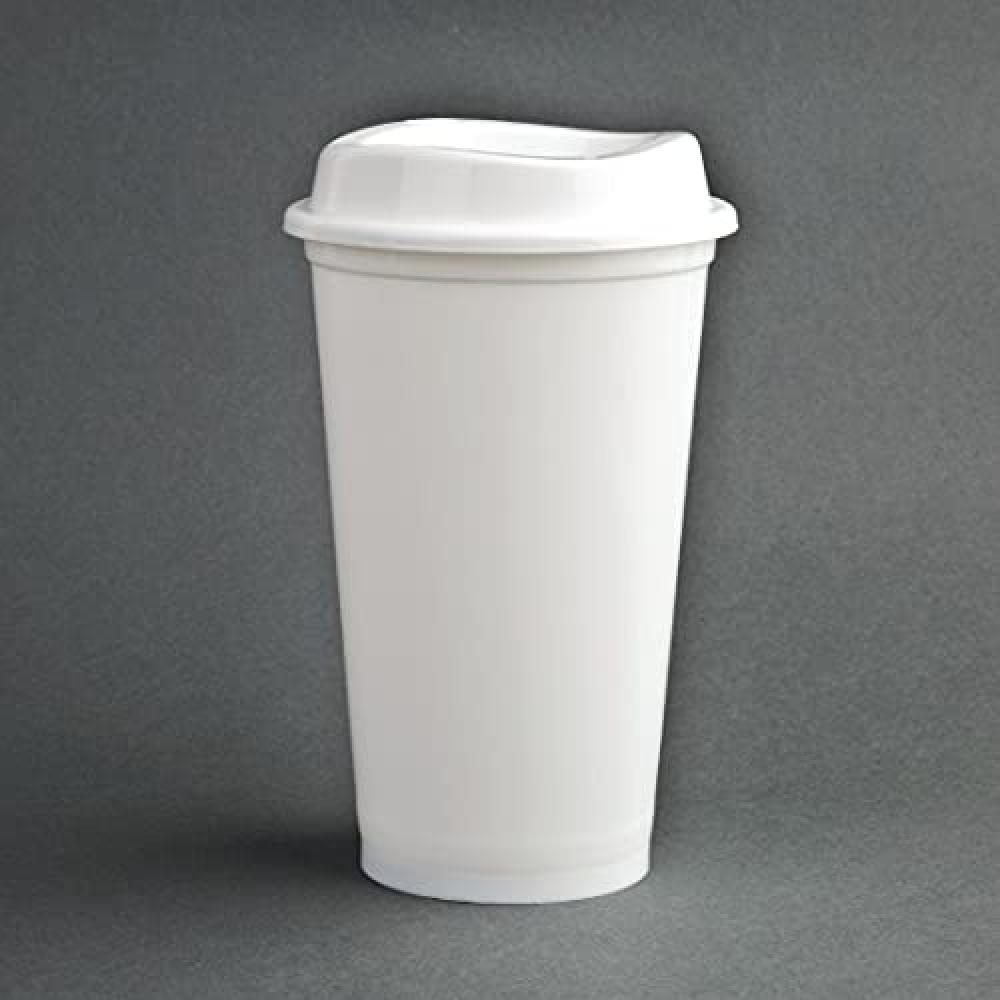 Olympia Bicchieri da caffè riutilizzabili in polipropilene, 16 oz (confezione d
