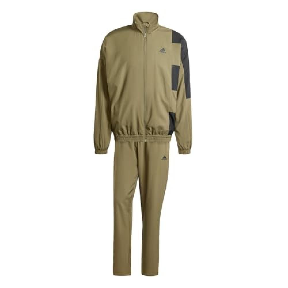 (TG. L) adidas Sportswear Colorblock Track Suit Tuta, Olive Strata/Black, L Men'