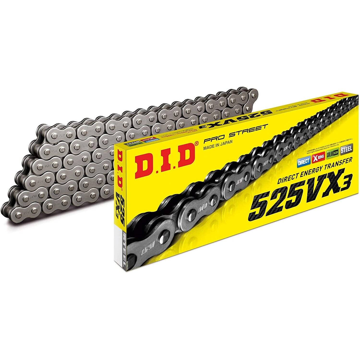 Catena Trasmissione DID X-ring 525VX3/108 con chiusura a Rivetto