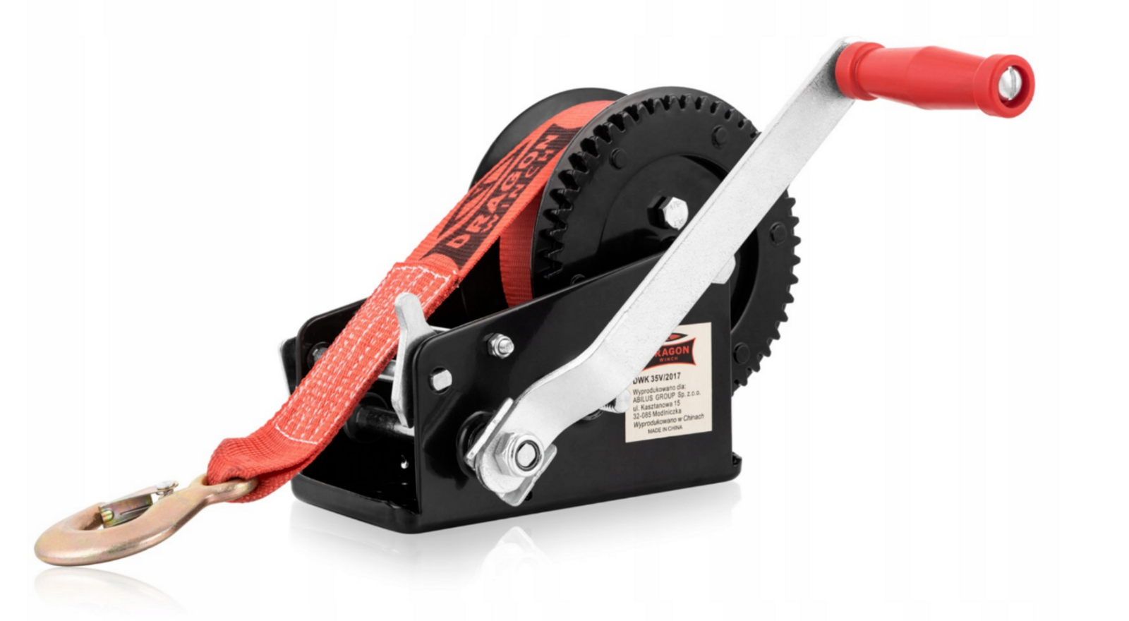 Verricello manuale Dragon Winch 3500 lbs / 1588 kg con cinghia 8 m...