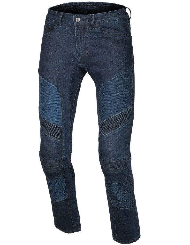 PANTALONI JEANS MOTO TRAFORATO MACNA LIVITY BLU PROTEZIONI CE TG 34