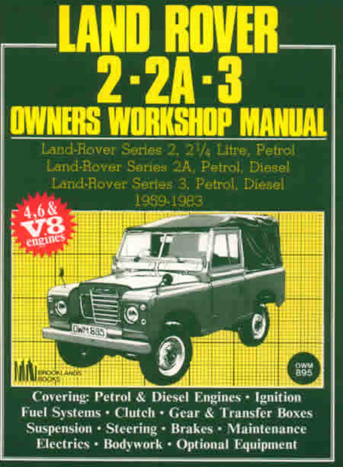 Land Rover 2 2A 3 Petrol Diesel 1959-1983 Workshop Manual Service Repair