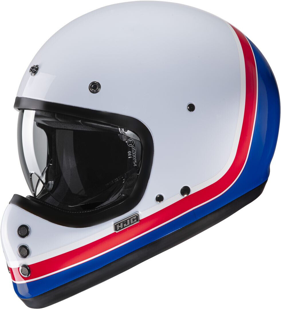 HJC V60 SCOBY MC21 TG L - CASCO HELMET MOTO INTEGRALE SCRAMBLER VINTAGE FIBRA