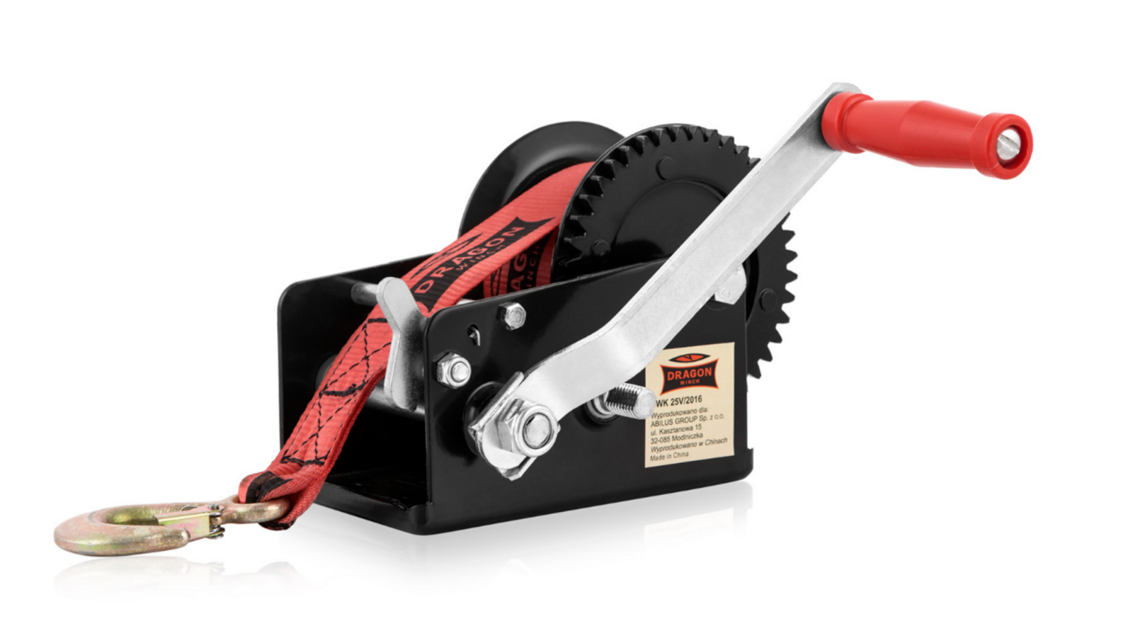 Verricello manuale Dragon Winch 2500 lbs / 1133 kg con cinghia 10 m |...