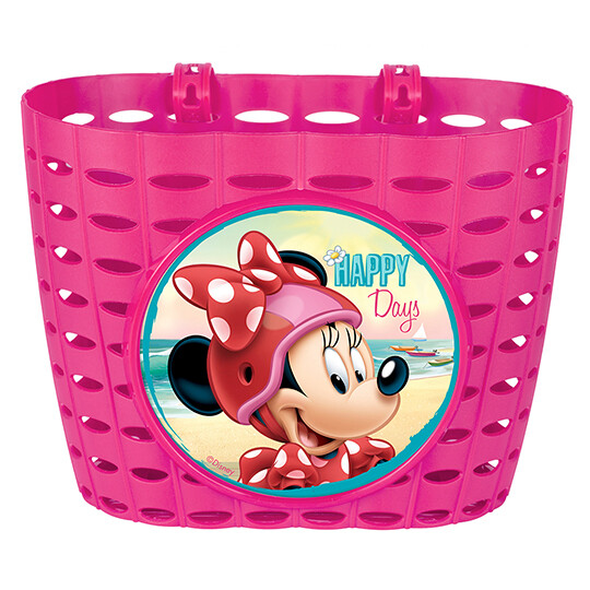 Children's plastic basket disney minnie pink with strap