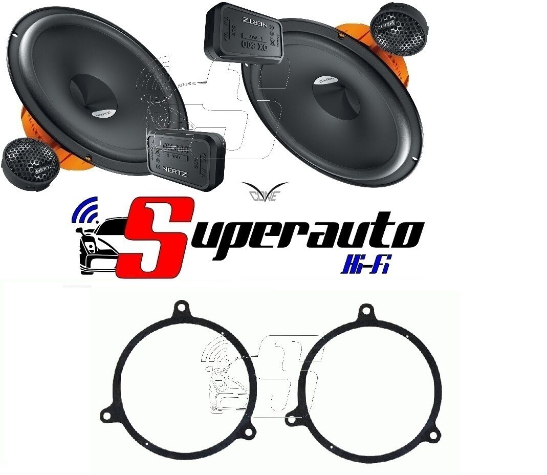 Hertz DSK 165 dsk165.3 Altoparlanti 2 vie + supporti casse TOYOTA Yaris anterior