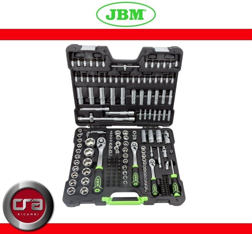 JBM 54082 VALIGETTA PORTAUTENSILI CON 132 PEZZI BUSSOLE ESAGONALI