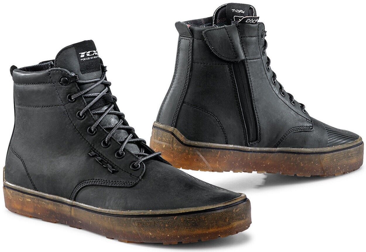 SCARPE SHOES STIVALI MOTO TCX DARTWOOD WP NERO ZIP NATURAL WATERPROOF TG 42