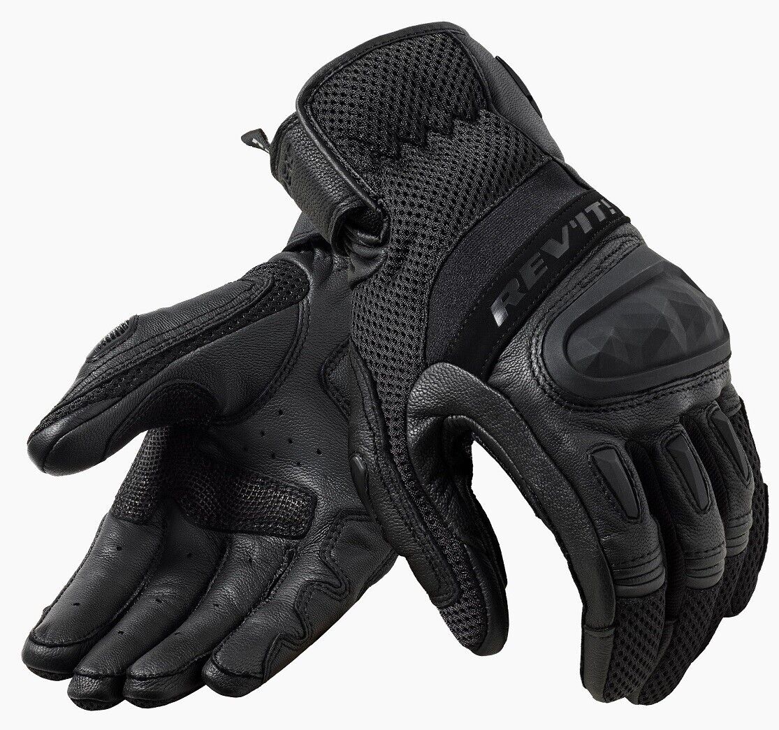 GUANTI GLOVE REV'IT DIRT 4 NERO ESTIVO TOUCH PELLE SPORT ADVENTURE TG L