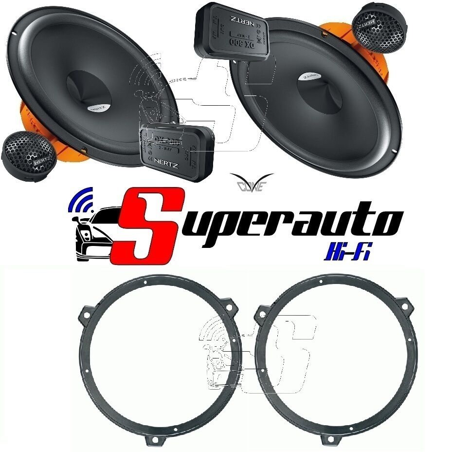 Hertz DSK 165 dsk165.3 Altoparlanti 2 vie + supporti casse FIAT PANDA DAL 2003