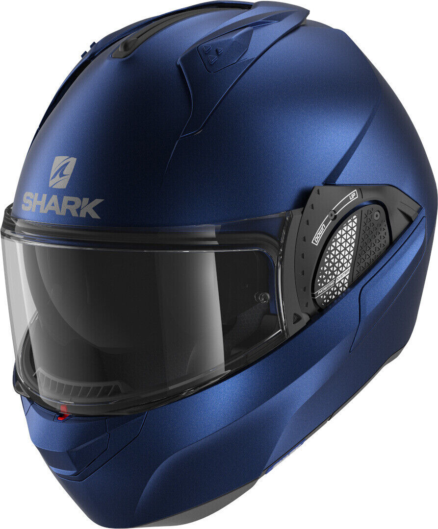 CASCO MODULARE SHARK EVO GT BLANK MAT BLU MENTONIERA RIBALTABILE TG L