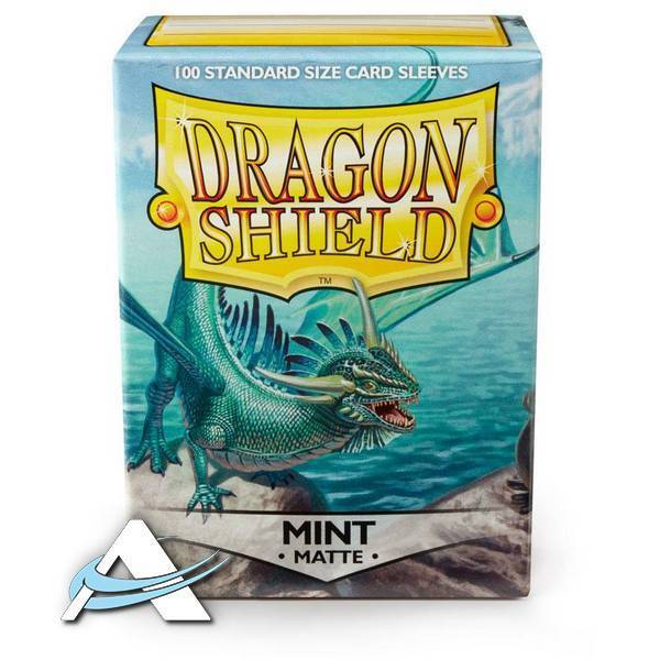 100 Bustine Protettive Standard Size Sleeves DRAGON SHIELD •  Matte • MINT MENTA