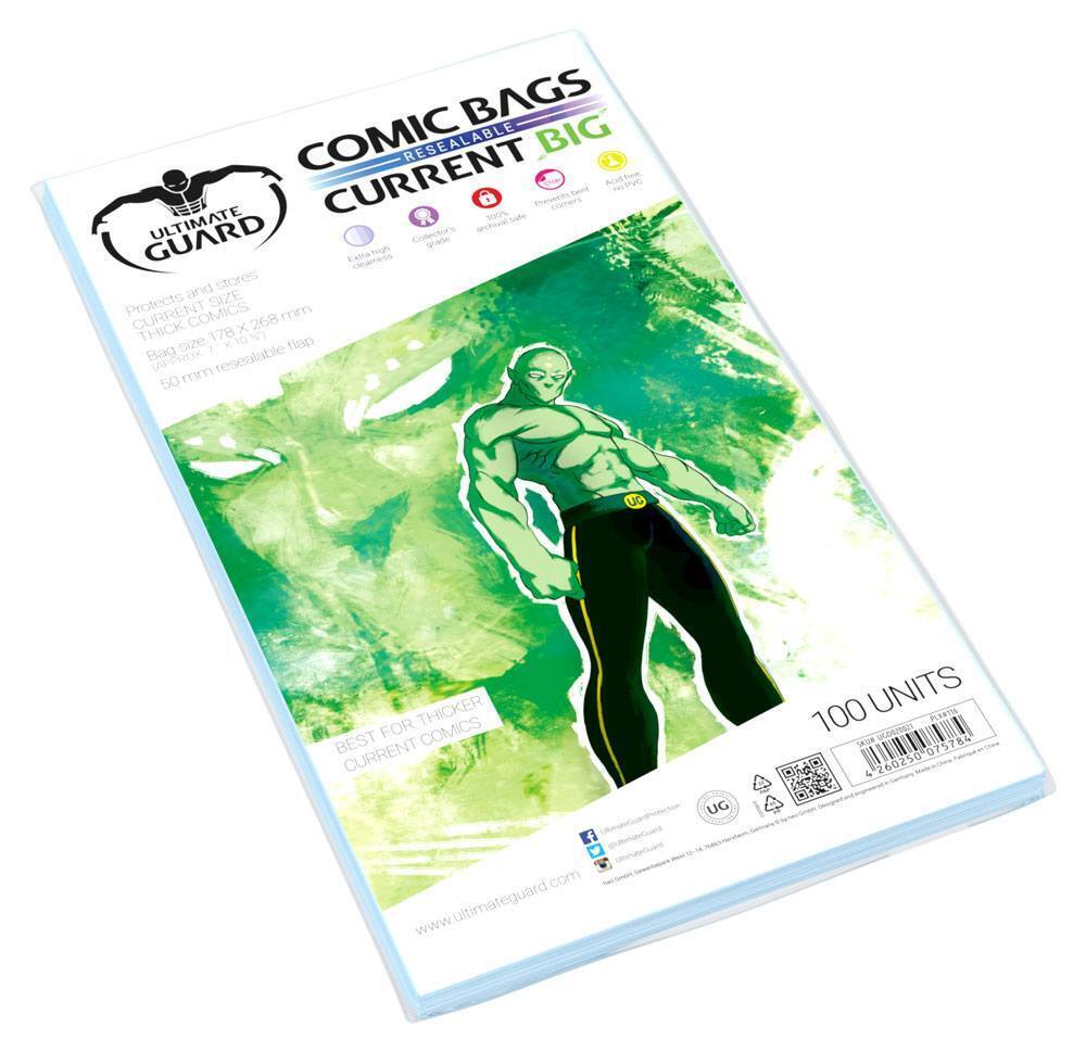 Ultimate Guard - Comic Bags BIG Resealable Current Size - 100 pcs