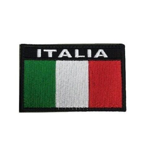 TOPPA PATCH ITALIA ITALIANA RICAMATA CM 8X5 DEFCON 5 D5-BIR02 SOFTAIR ESERCITO