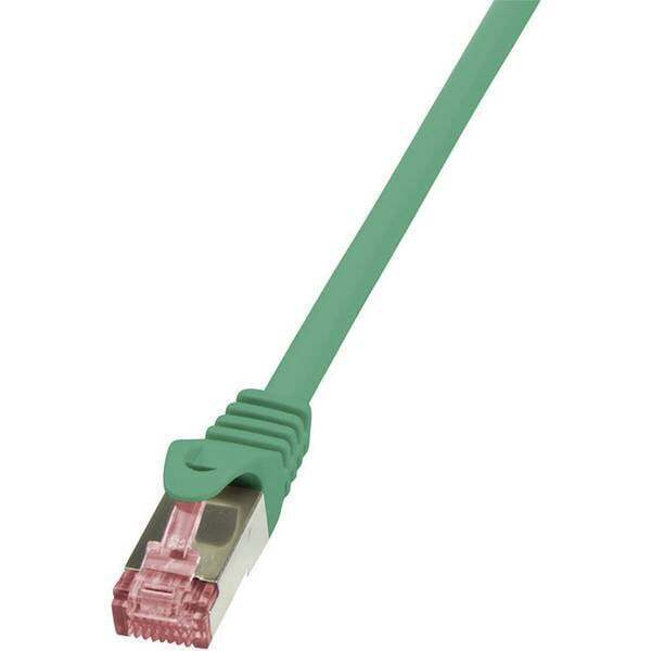 Cavo di collegamento rete rj45 logilink cat 6 s/ftp 1 m verde ritardante
