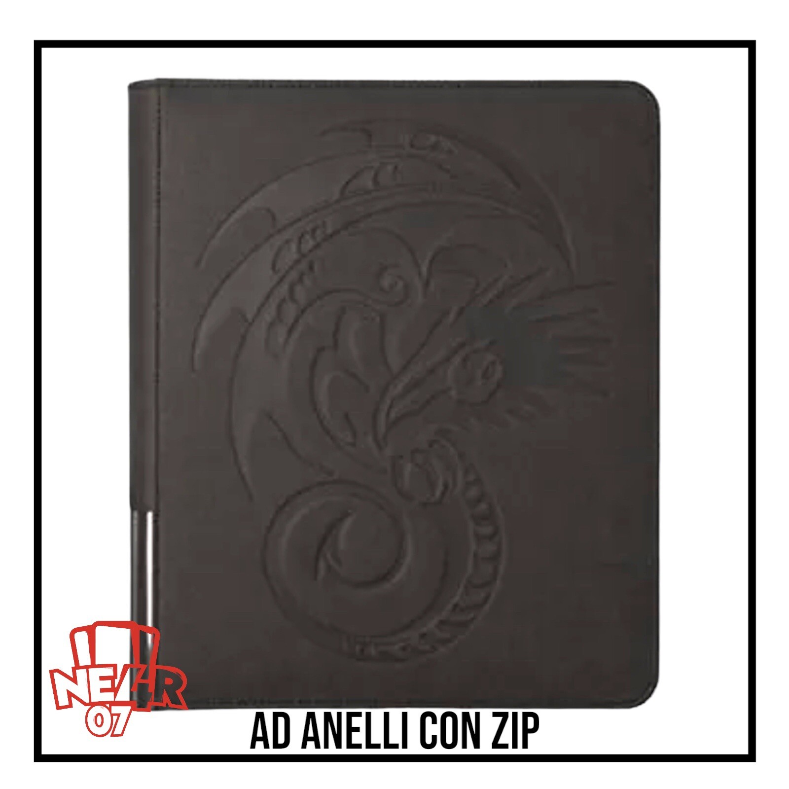 Dragon shield zipster regular album ad anelli Iron Grey + 20 Fogli 9 Spazi