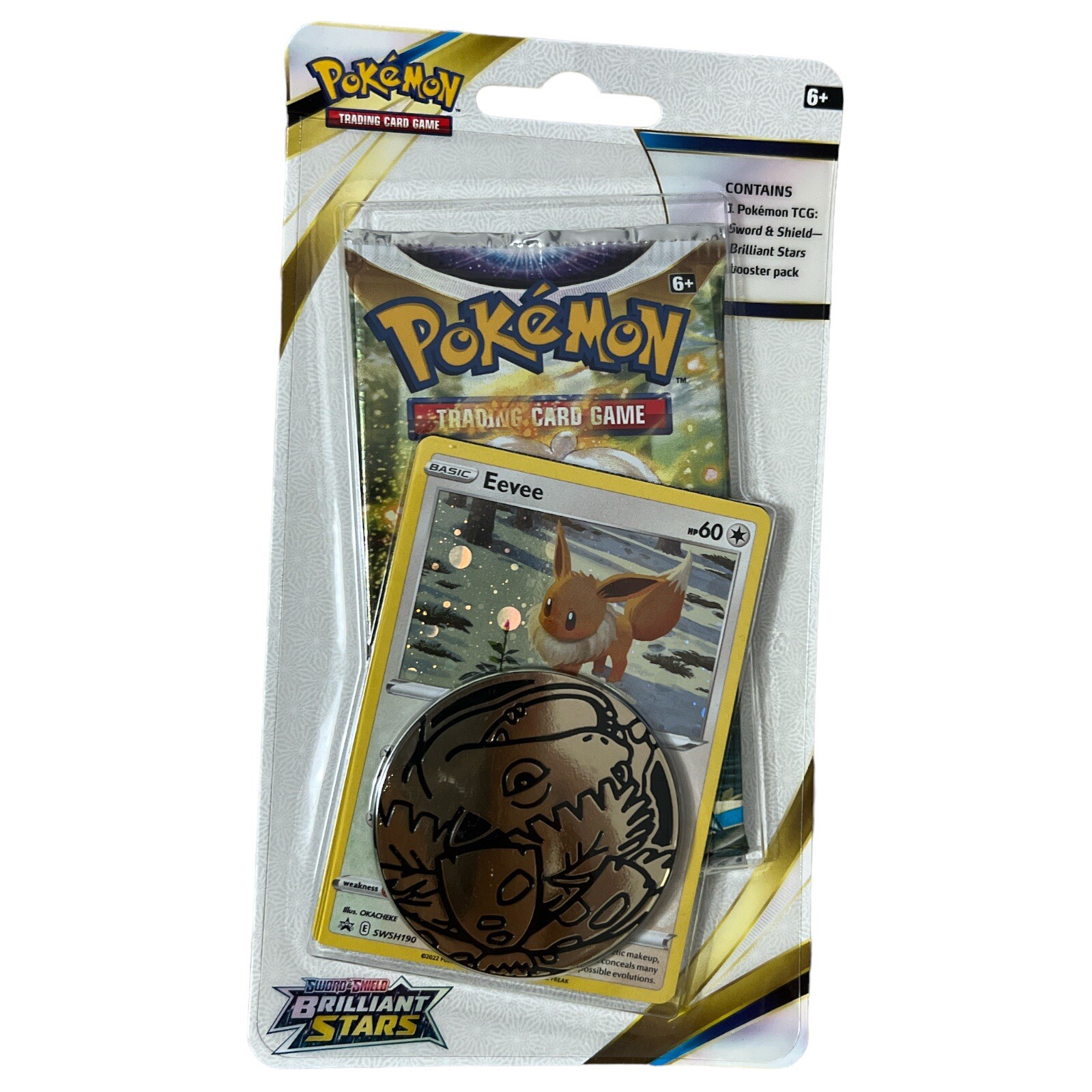 Pokemon Blister eevee swsh190 Promo Pack brilliant star con moneta Eng sealed
