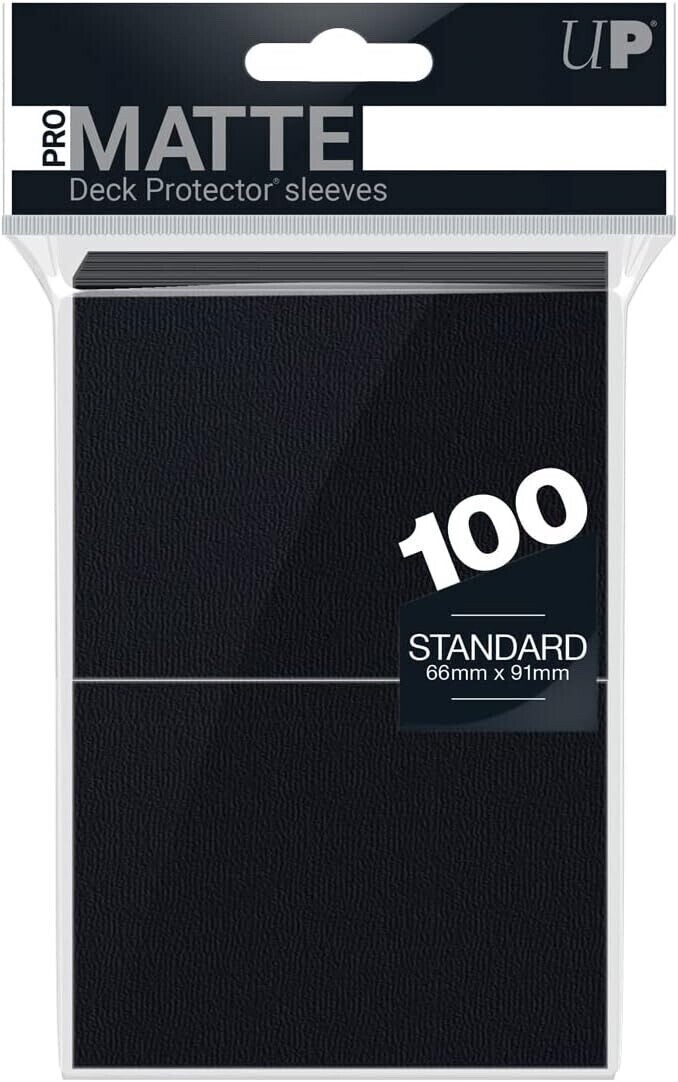 Ultra Pro 100 sleeves nere black bustine per carte pokemon one piece standard
