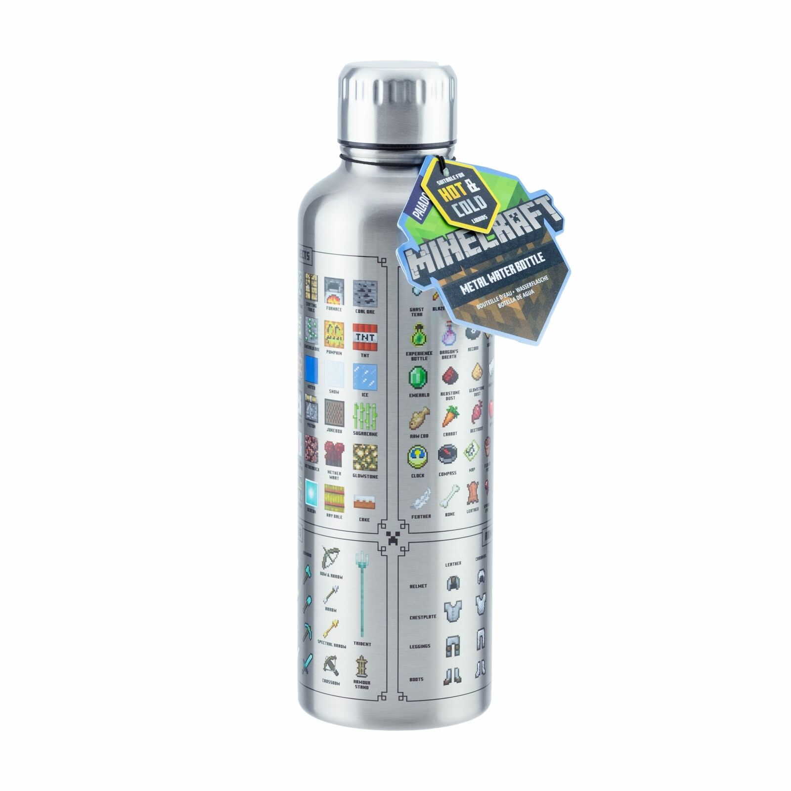Minecraft Borraccia In Metallo - Metal Water Bottle PALADONE PRODUCTS