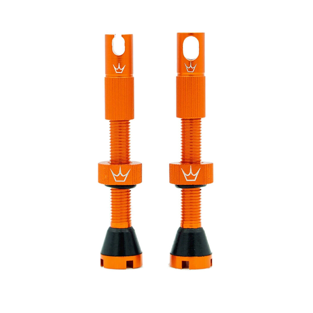 coppia valvole tubeless valves mk2 42mm compatibile con inserti arancio Peatys T